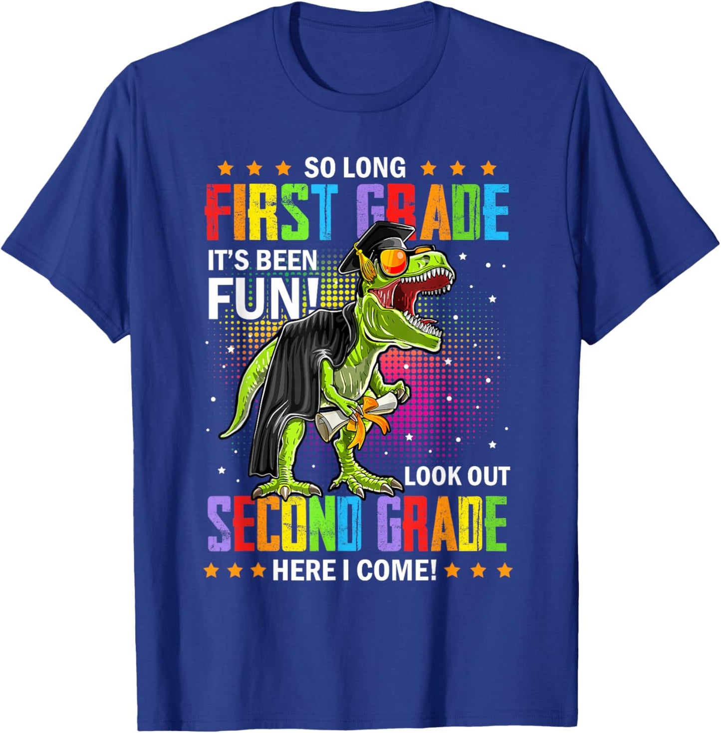 So Long First Grade Hello Second Grade Graduation Boys Kids T-Shirt - T-Shirt | Royal