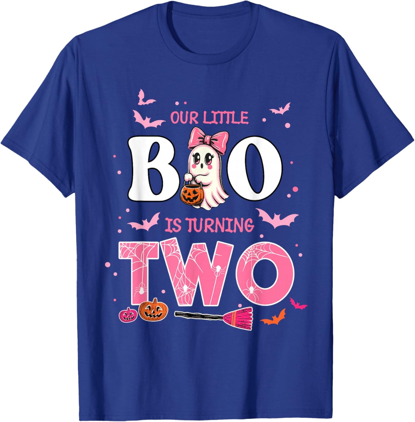 Our Little Boo is Turning Two 2nd Birthday Outfit Girl T-Shirt - T-Shirt | Royal