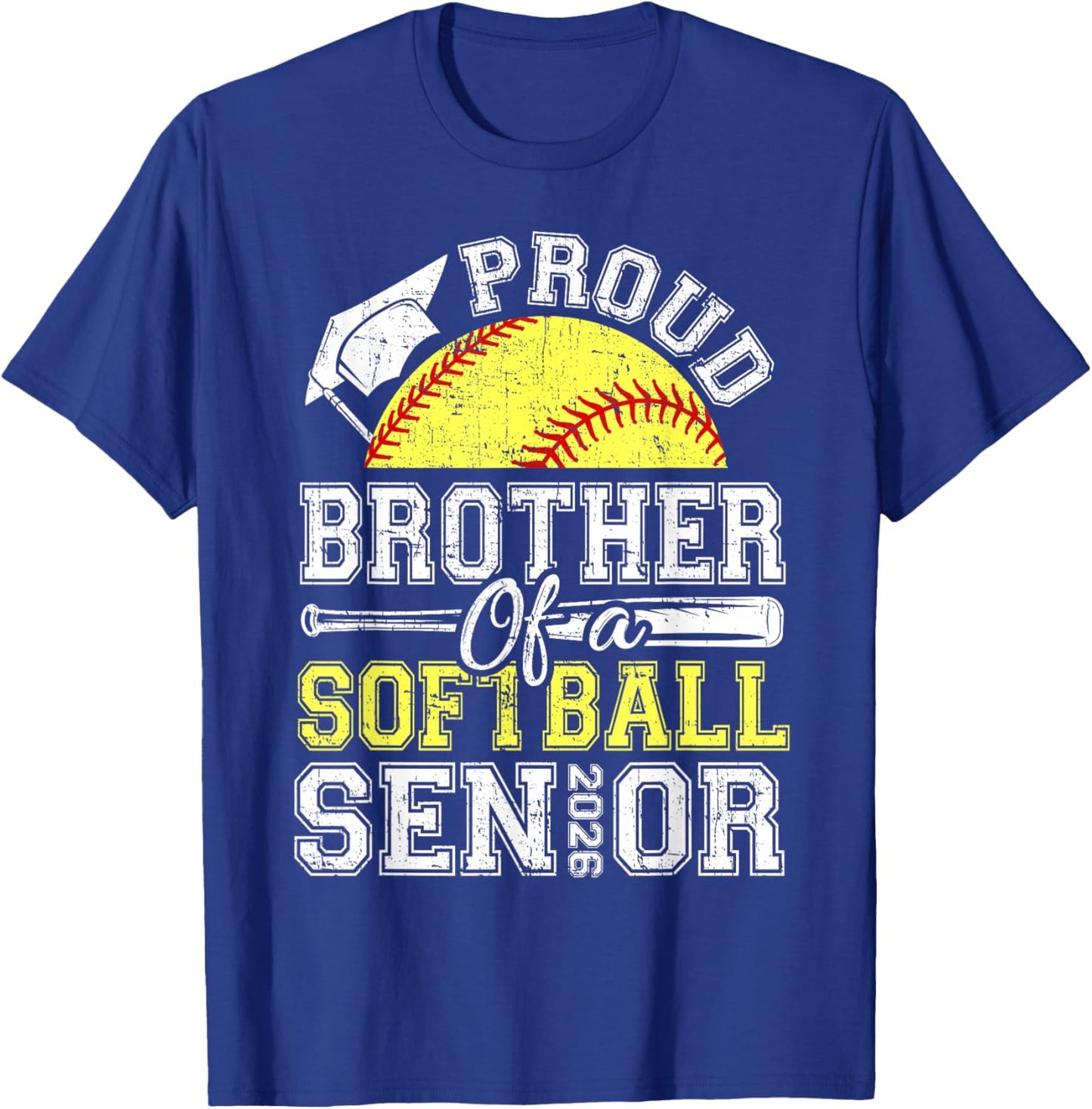 Proud Brother of A 2026 Senior Softball Graduate T-Shirt - T-Shirt | Royal