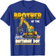 Brother Of The Birthday Boy Construction Excavator Family T-Shirt - T-Shirt | Royal