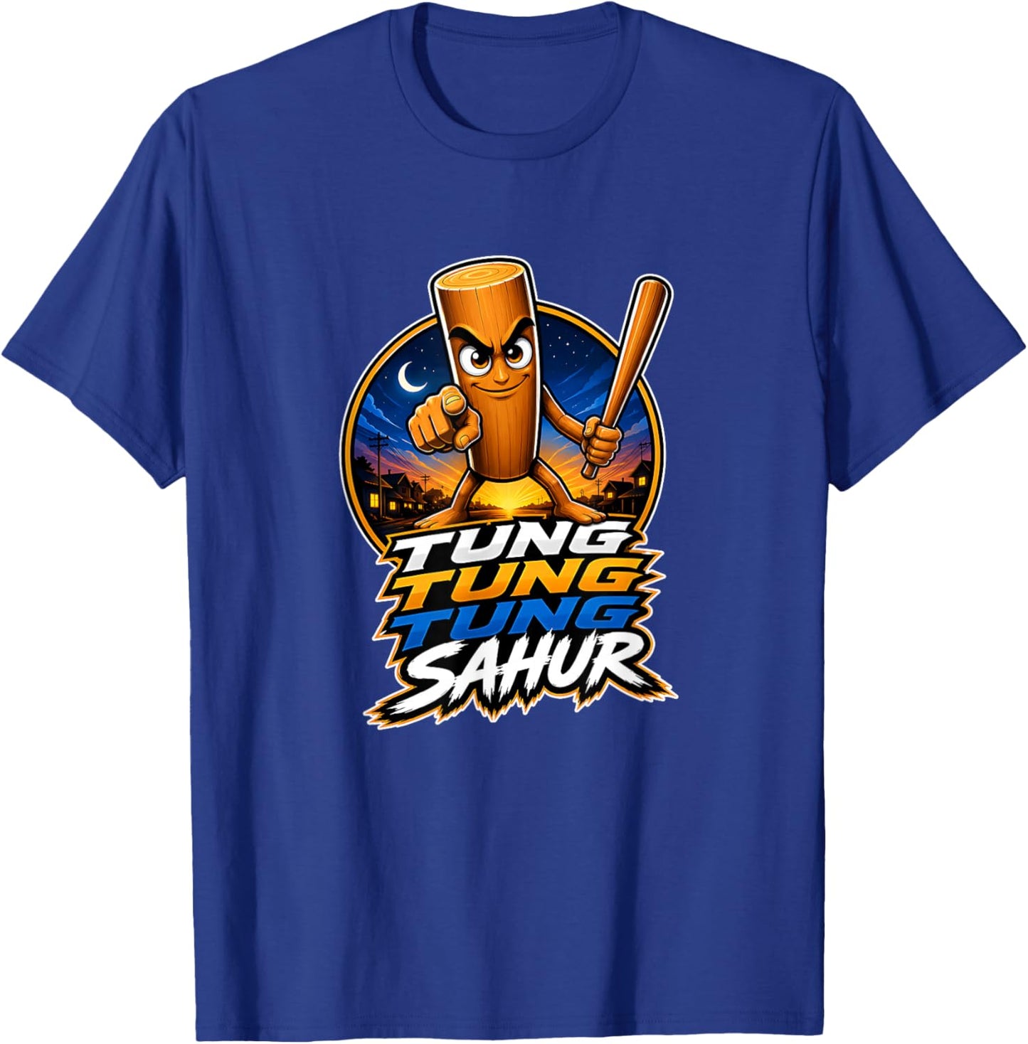 Tung Tung Tung Sahur Meme Shirts Italian Brainrot for Kids T-Shirt - T-Shirt | Royal