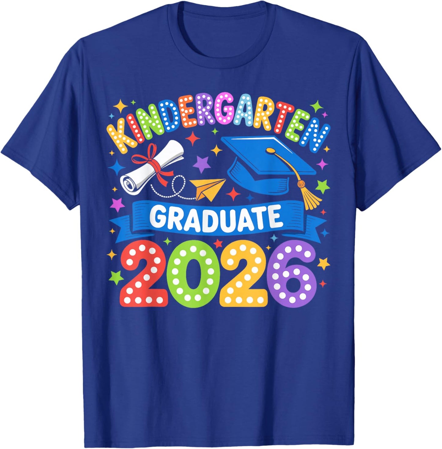 Kindergarten Graduation 2026 Graduate Kids Boys Girls Grad T-Shirt - T-Shirt | Royal