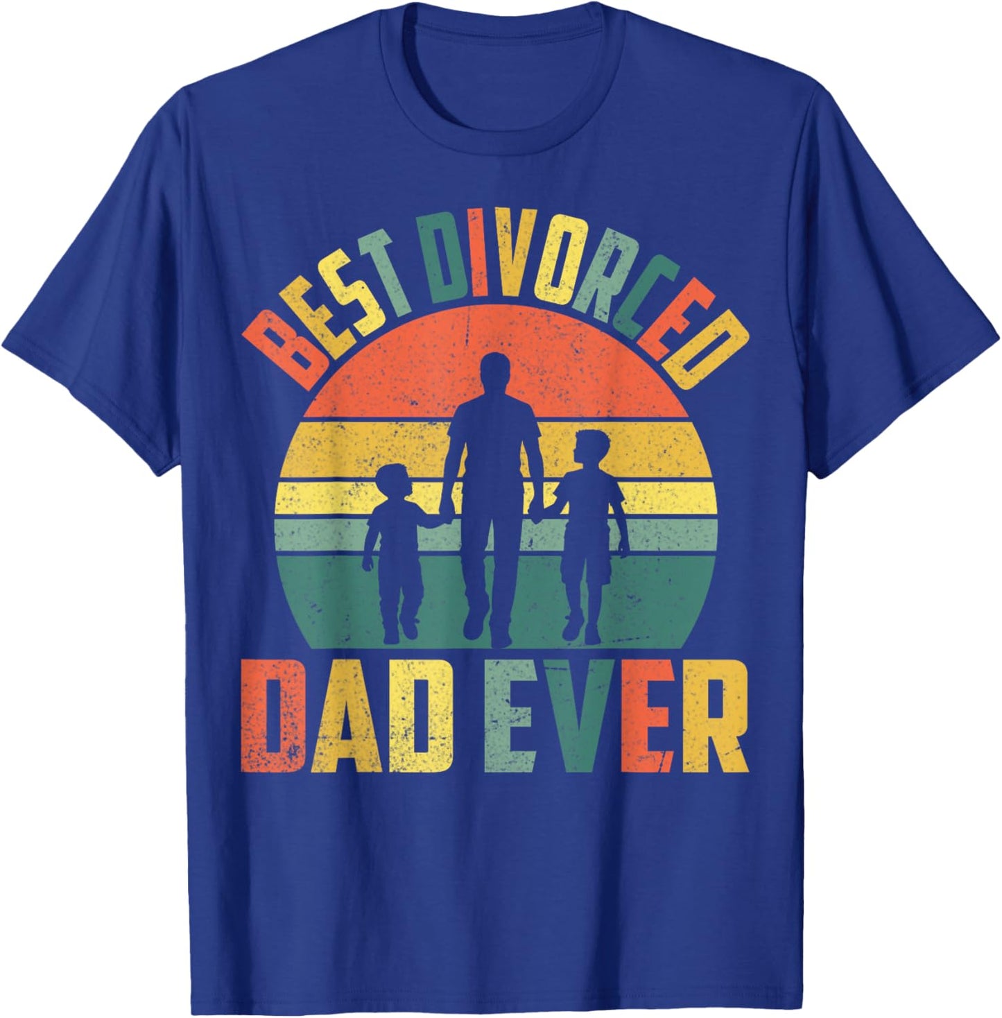 Retro Divorcee Dad Divorce Party Best Divorced Dad Ever T-Shirt - T-Shirt | Royal