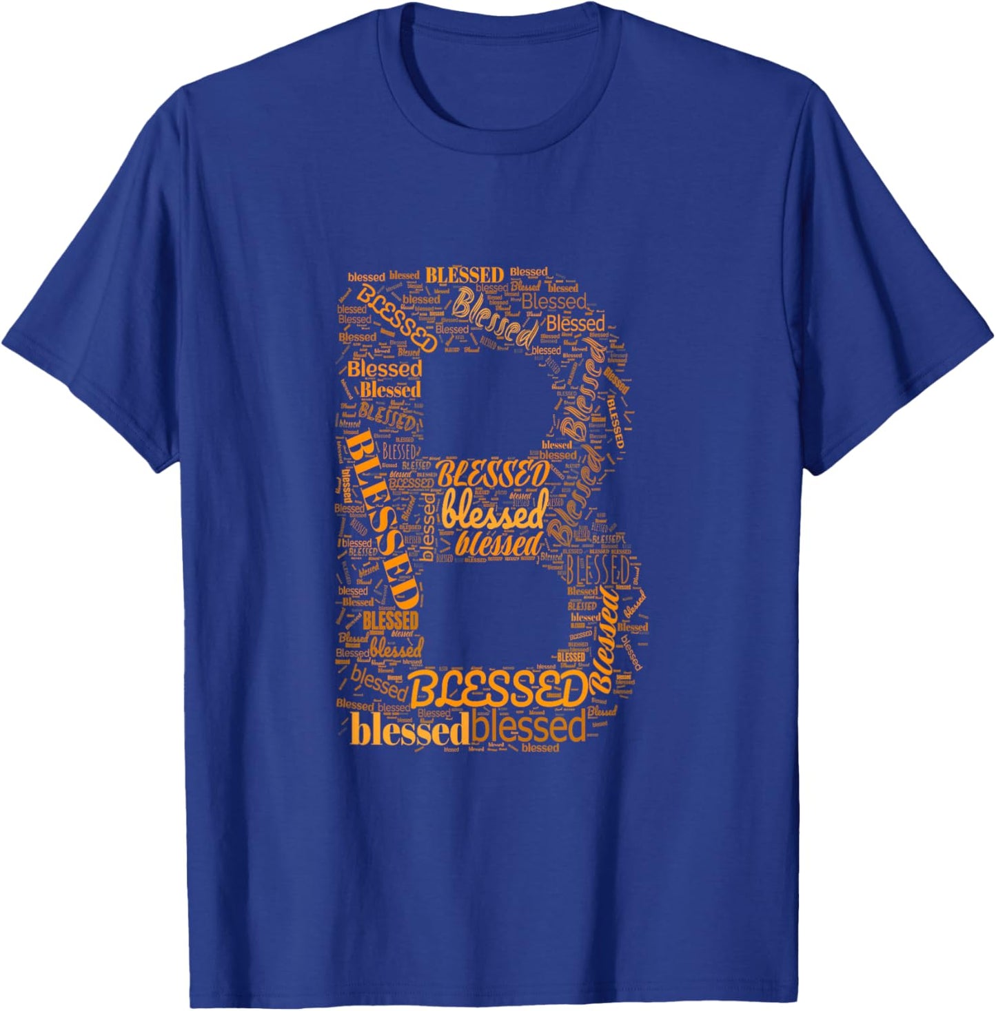 Orange B - Blessed In Countless Ways Orange Graphic T-Shirt - T-Shirt | Royal
