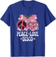 Peace Love Disco Outfit Cheetah Print Women Girls 70s Disco T-Shirt - T-Shirt | Royal