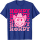Pink Howdy Smile Face Rodeo Western Country Southern Cowgirl T-Shirt - T-Shirt | Royal
