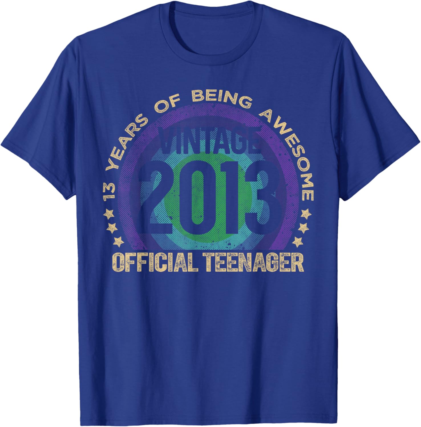 Official Teenager 13 Year Old Gifts Vintage 2013 Girl Boy T-Shirt - T-Shirt | Royal