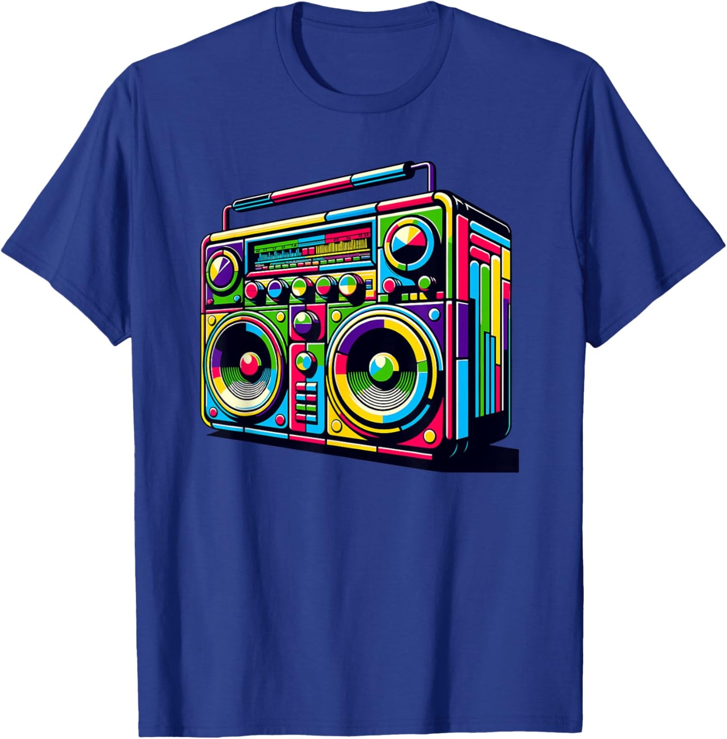 Boombox Old School 80s Music Hip Hop T-Shirt - T-Shirt | Royal