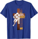 Christian Football Cross Athlete Faith Scripture Bible Verse T-Shirt - T-Shirt | Royal