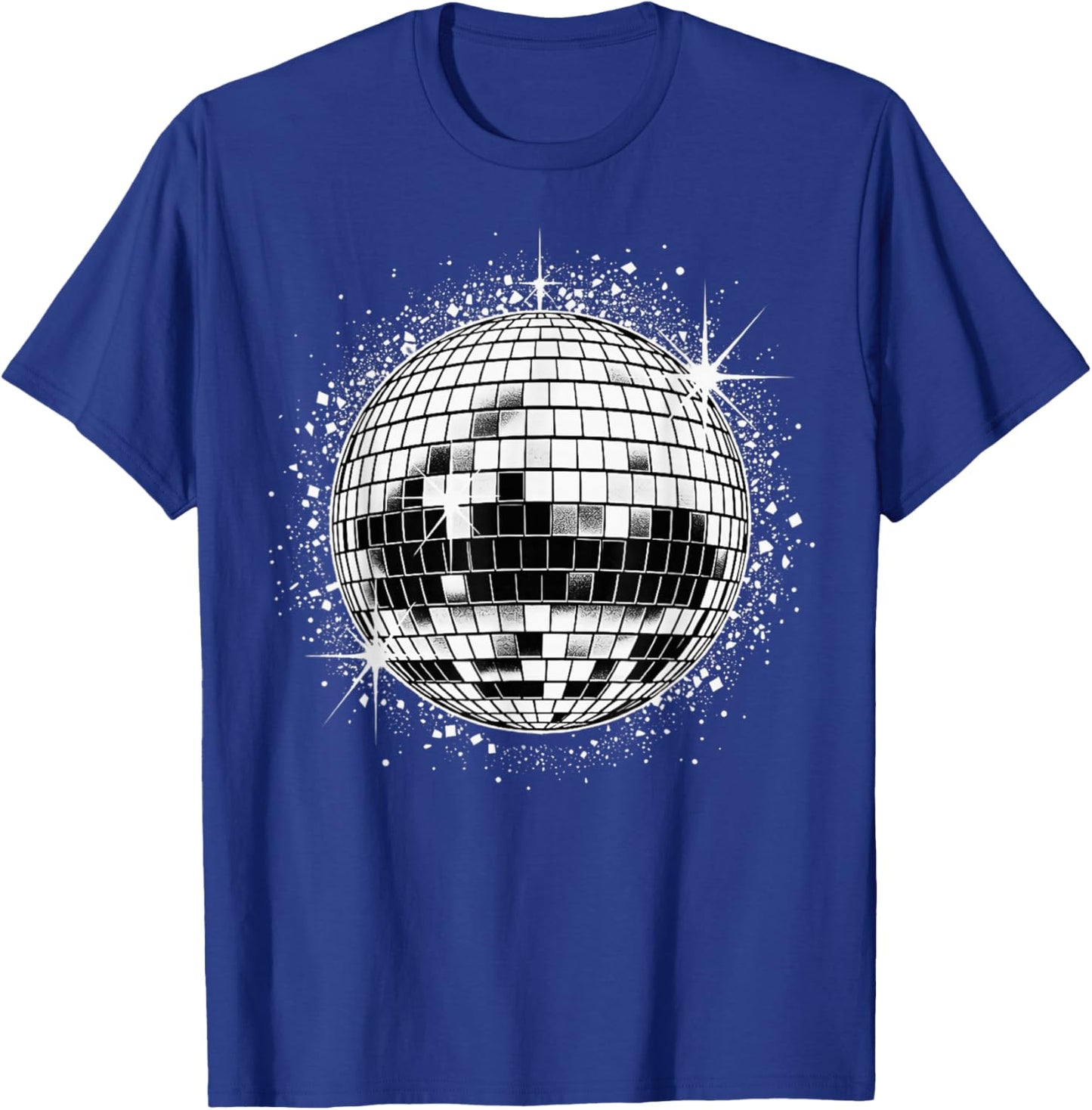 Black and White Disco Ball T-Shirt - T-Shirt | Royal