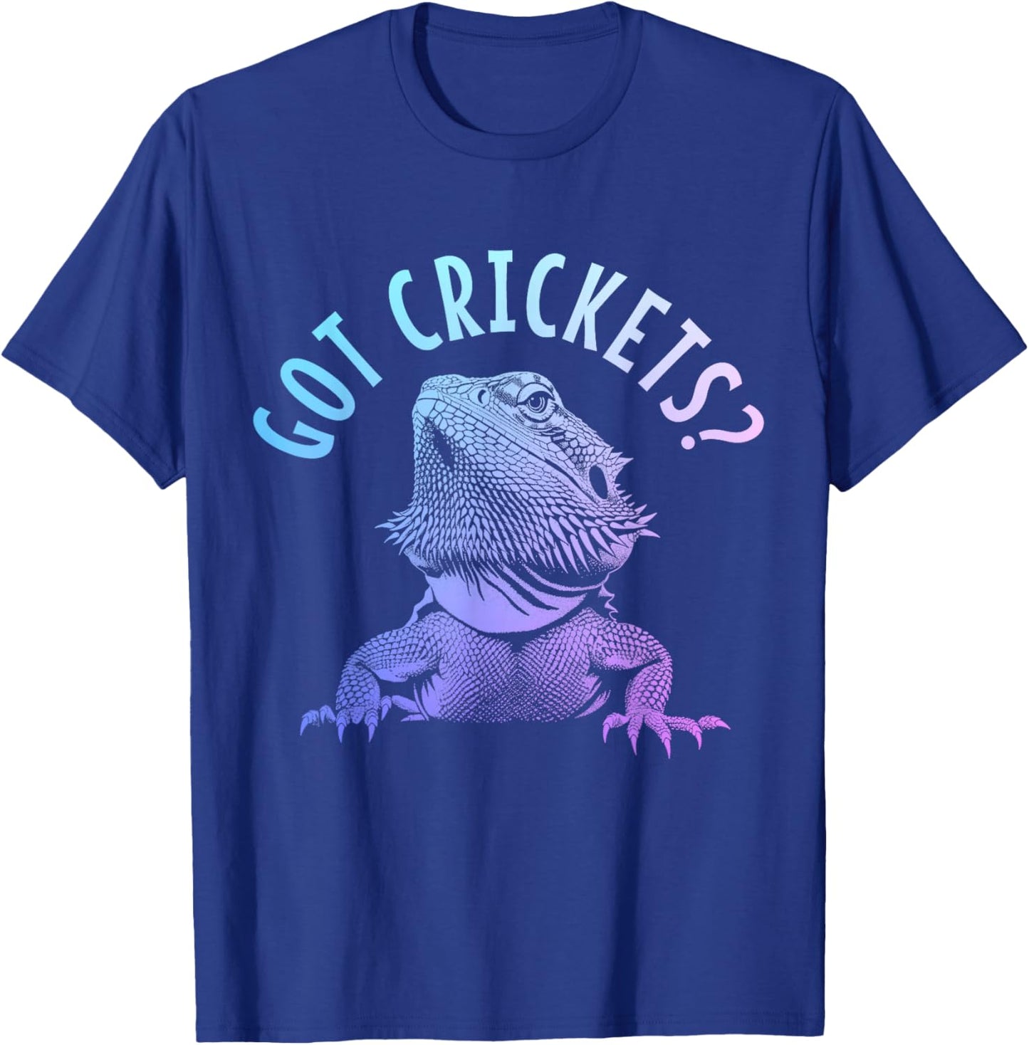 Bearded Dragon Got Crickets? Funny Reptile T-Shirt - T-Shirt | Royal