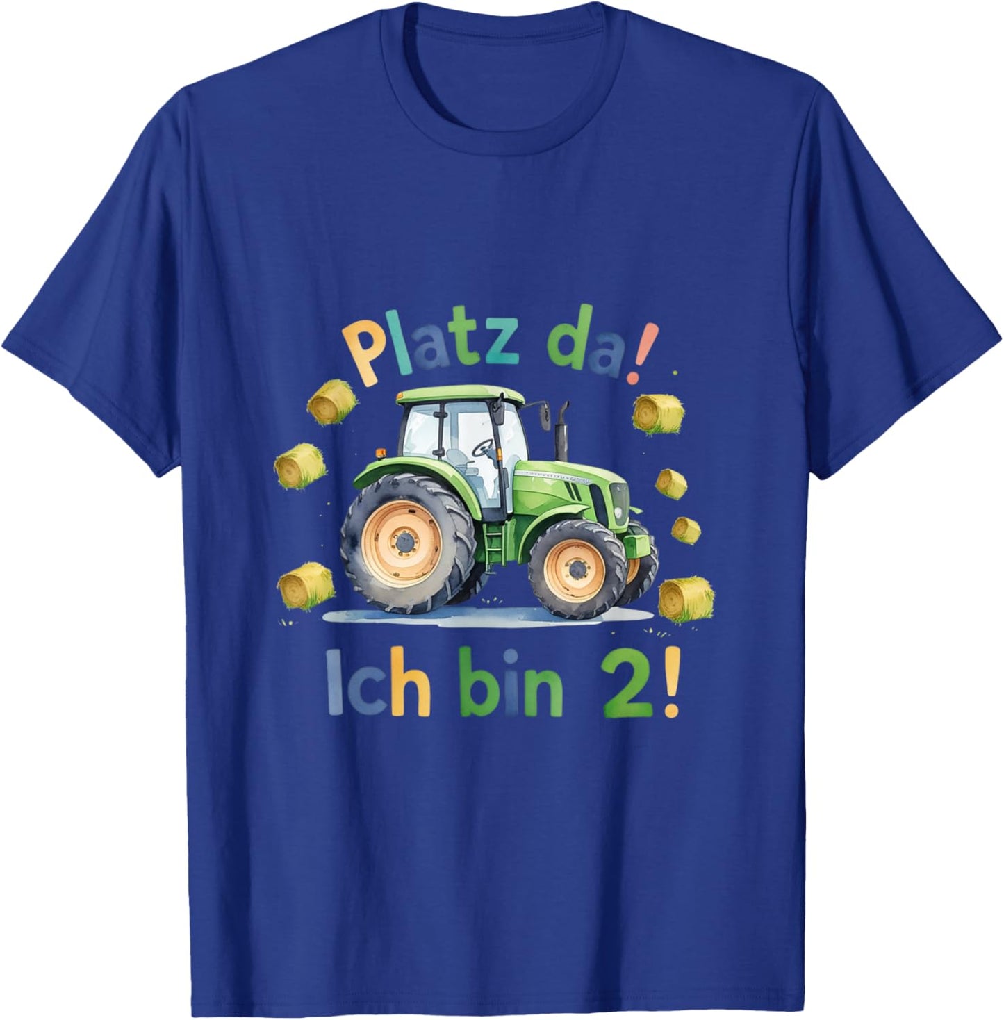 Cute Green Tractor Birthday with German Text "Platz da!" T-Shirt - T-Shirt | Royal