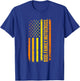 God Family Motocross US American Flag Father's Day Dad T-Shirt - T-Shirt | Royal