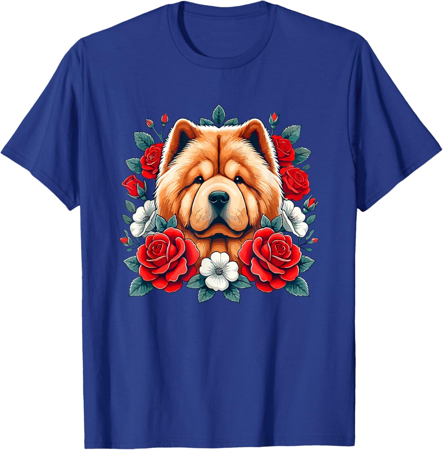 Roses Flowers Chow Chow T-Shirt - T-Shirt | Royal