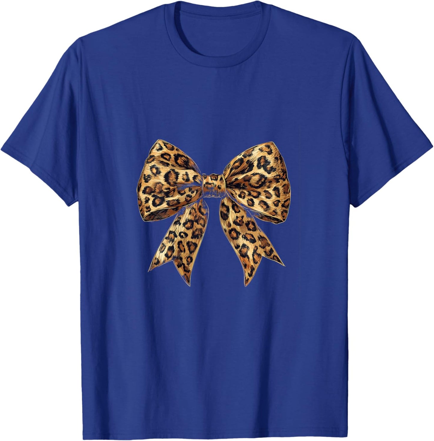 Coquette Bow Leopard Print Animal Print T-Shirt - T-Shirt | Royal