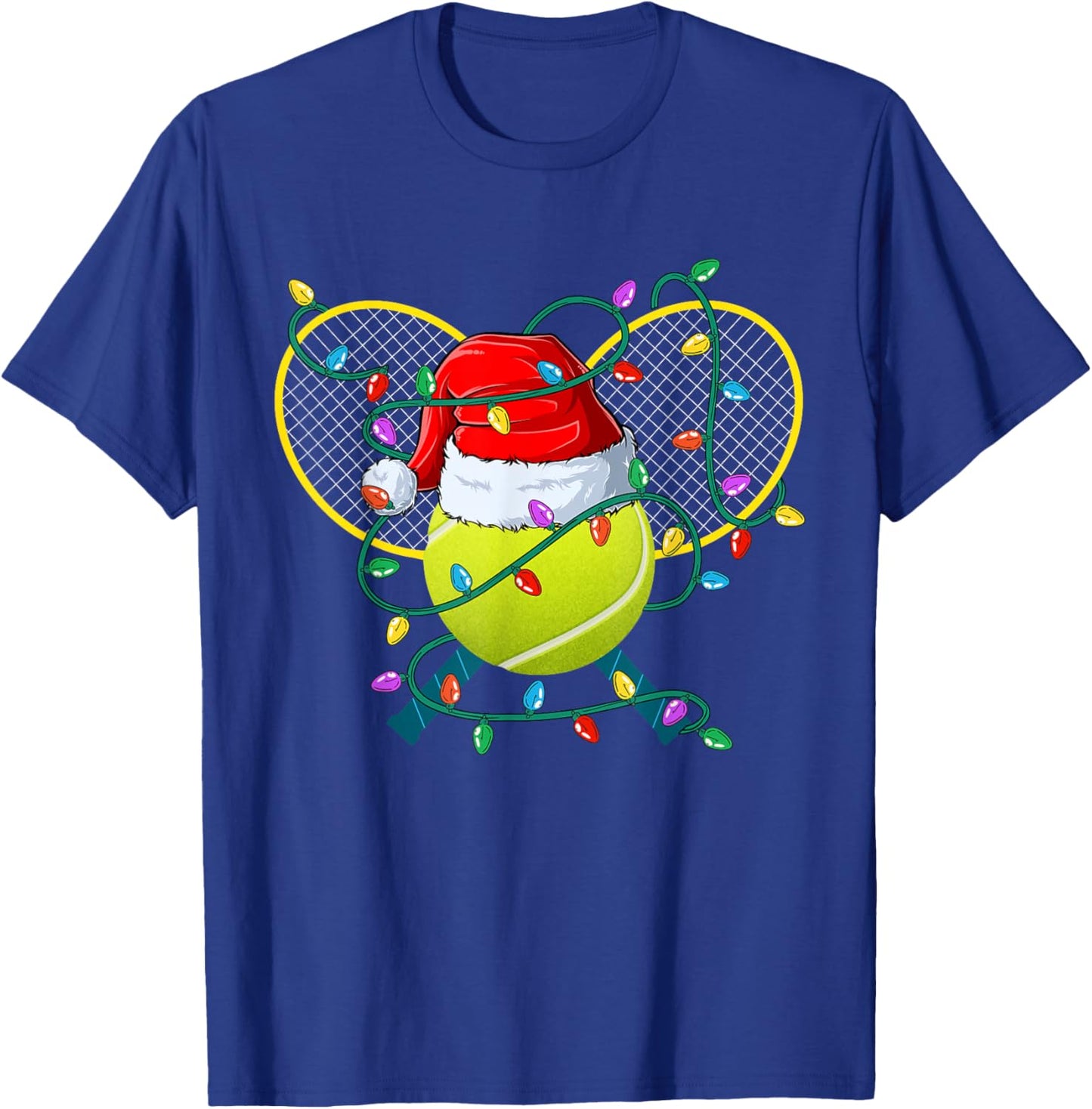 Christmas Tennis Xmas Santa Sports Hat Kids T-Shirt - T-Shirt | Royal