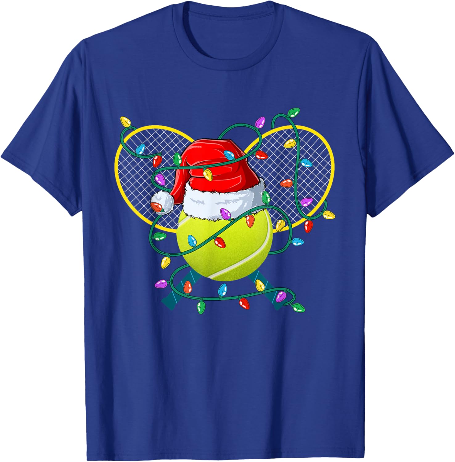 Christmas Tennis Xmas Santa Sports Hat Kids T-Shirt - T-Shirt | Royal