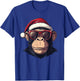 Monkey Santa Hat chimpanzee Monkey Lovers Christmas Pajama T-Shirt - T-Shirt | Royal