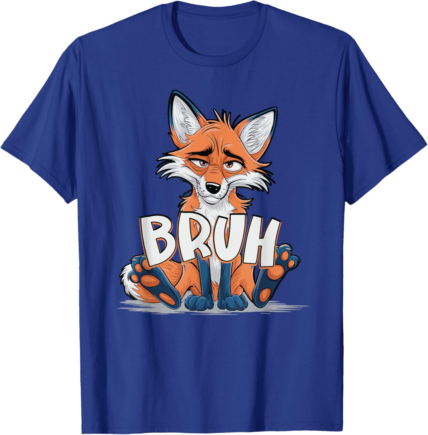 Funny Meme Saying Bruh Fox Graphic Boys Teens T-Shirt - T-Shirt | Royal