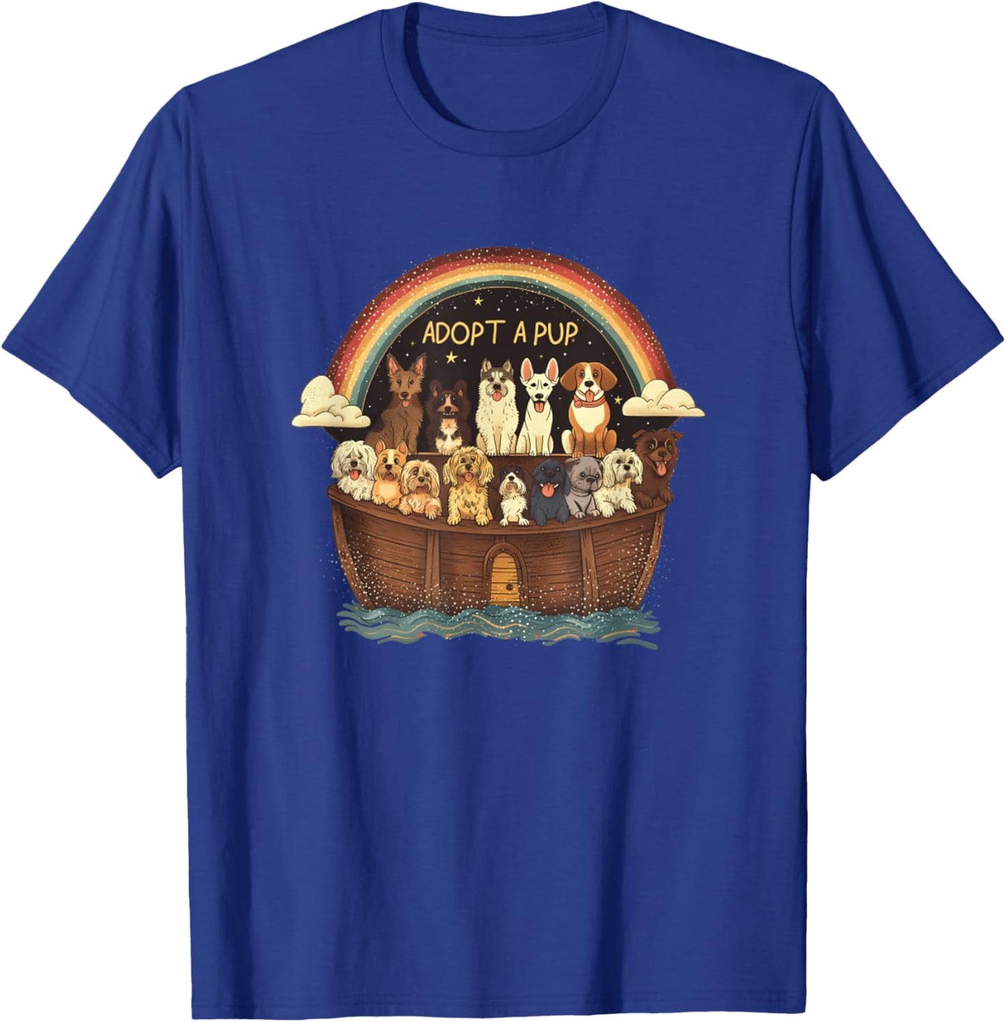 Noah's Ark Dogs Breeds Religious Christian Dog Lover Bible Men Women T-Shirt - T-Shirt | Royal