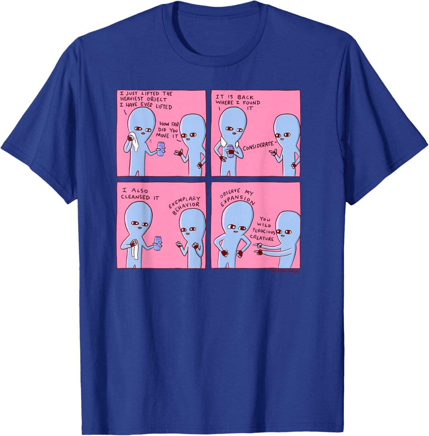 Threadless Nathan W. Pyle Strange Planet Expansion Graphic T-Shirt - T-Shirt | Royal