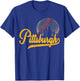 Pittsburgh Jersey Style Shirt Vintage Pittsburgh Skyline T-Shirt - T-Shirt | Royal