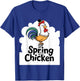 Spring Chicken Chicken On Pogo Stick Funny Chicken T-Shirt - T-Shirt | Royal