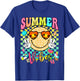 Groovy Summer Vibes Women Girl Kids Summer Beach Vacation T-Shirt - T-Shirt | Royal