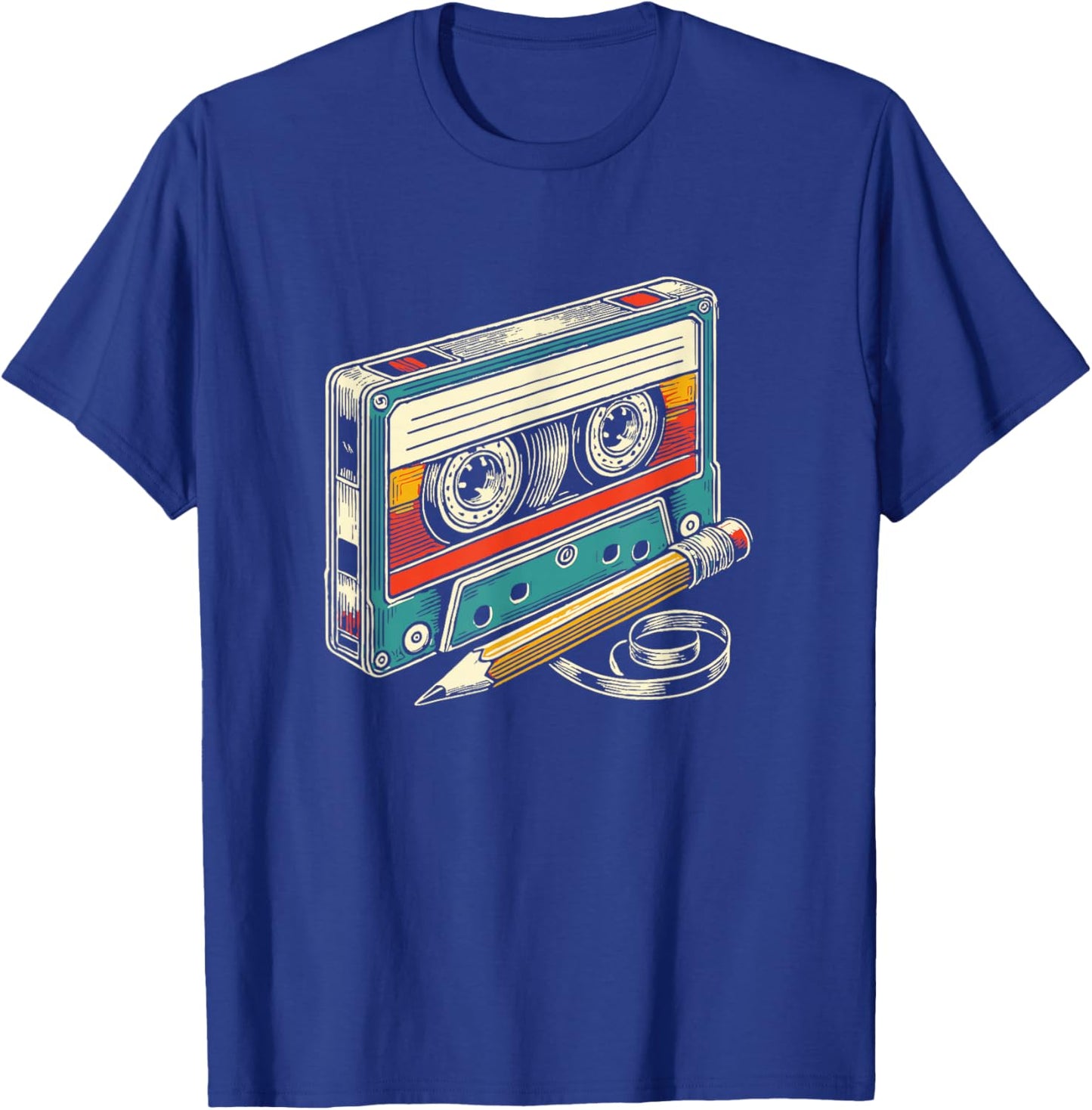Mixtape Cassette 90s Retro Costume Nostalgia Old School Vibe T-Shirt - T-Shirt | Royal