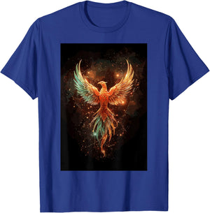Phoenix Spirit Space Sky Firebird Mythical Symbol of Renaissance T-Shirt - T-Shirt | Royal