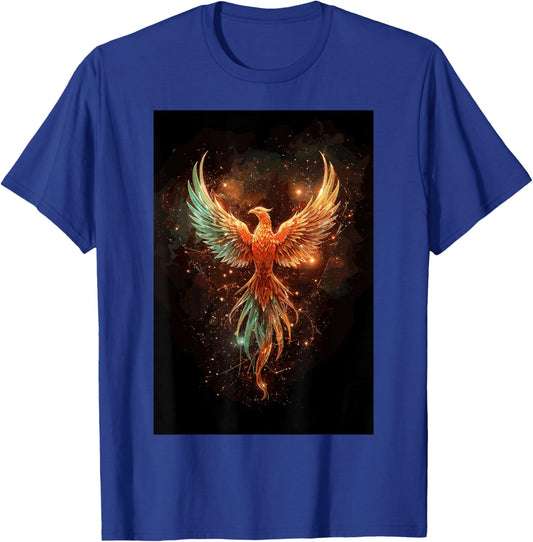 Phoenix Spirit Space Sky Firebird Mythical Symbol of Renaissance T-Shirt - T-Shirt | Royal