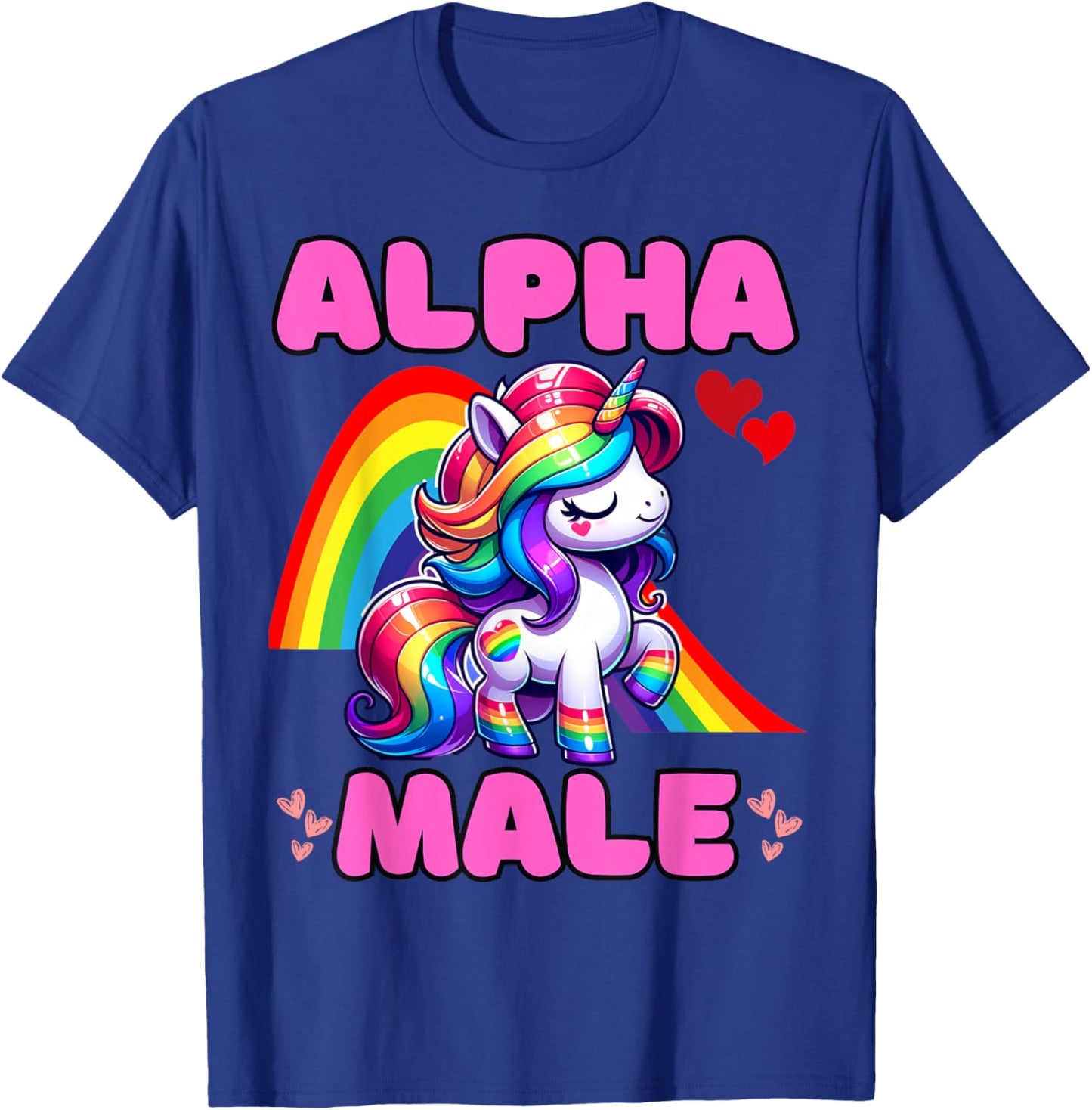 Alpha Male - Lustiges sarkastisches Regenbogen-Einhorn - Great Stag Do T-Shirt - T-Shirt | Royal