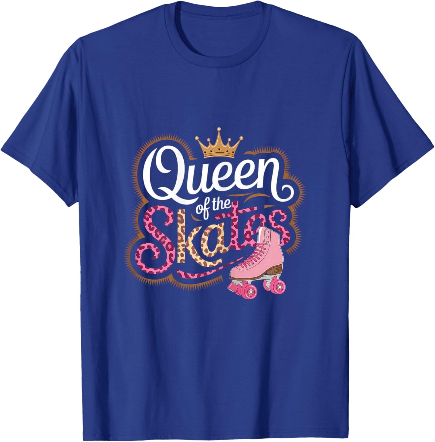 Queen Of the Roller Skates 90s Roller Skating Roller Skater T-Shirt - T-Shirt | Royal
