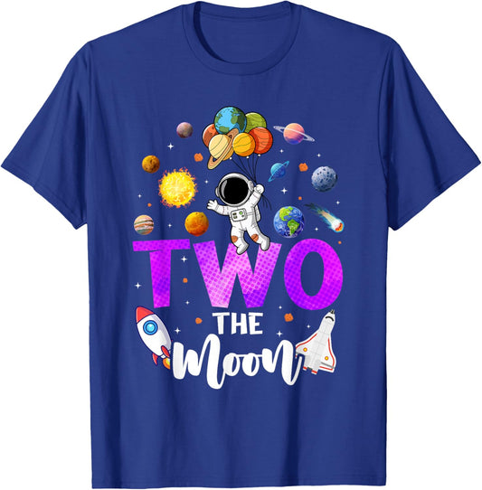 Two The Moon Birthday Girl Outfit 2 Year Old 2nd Bday T-Shirt - T-Shirt | Royal