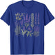 Vintage Botanical Lavender Flower Girl Cute Floral Plant Mom T-Shirt - T-Shirt | Royal