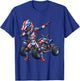 4 Wheeler ATV Quad USA American Flag Boys Kids T-Shirt - T-Shirt | Royal