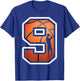 9th Birthday Basketball Player 9 Years Old Nine Sporty Bday T-Shirt - T-Shirt | Royal