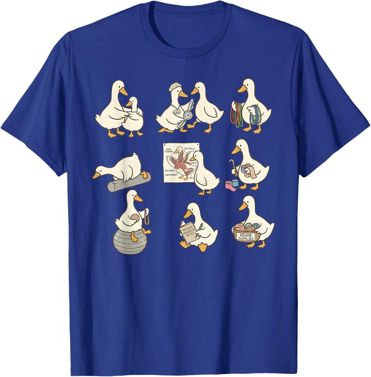 Funny Physical Therapy Silly Goose DPT Specialist Therapist T-Shirt - T-Shirt | Royal