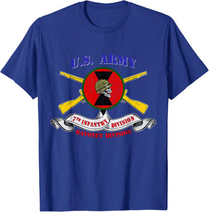 7th Infantry Division 7th ID Veteran Gifts Bayonet Division T-Shirt - T-Shirt | Royal