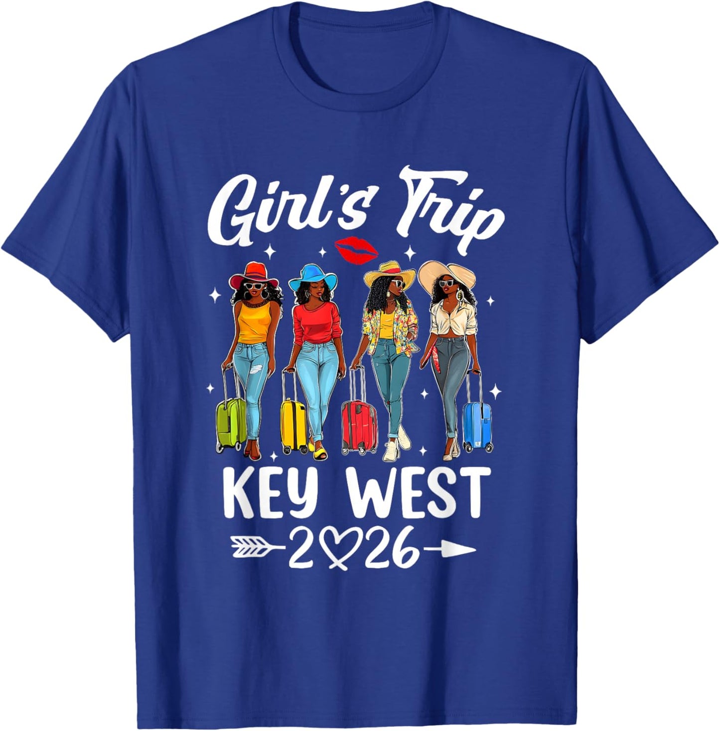 Key West Girls Trip 2026 Birthday Squad Women Vacation T-Shirt - T-Shirt | Royal