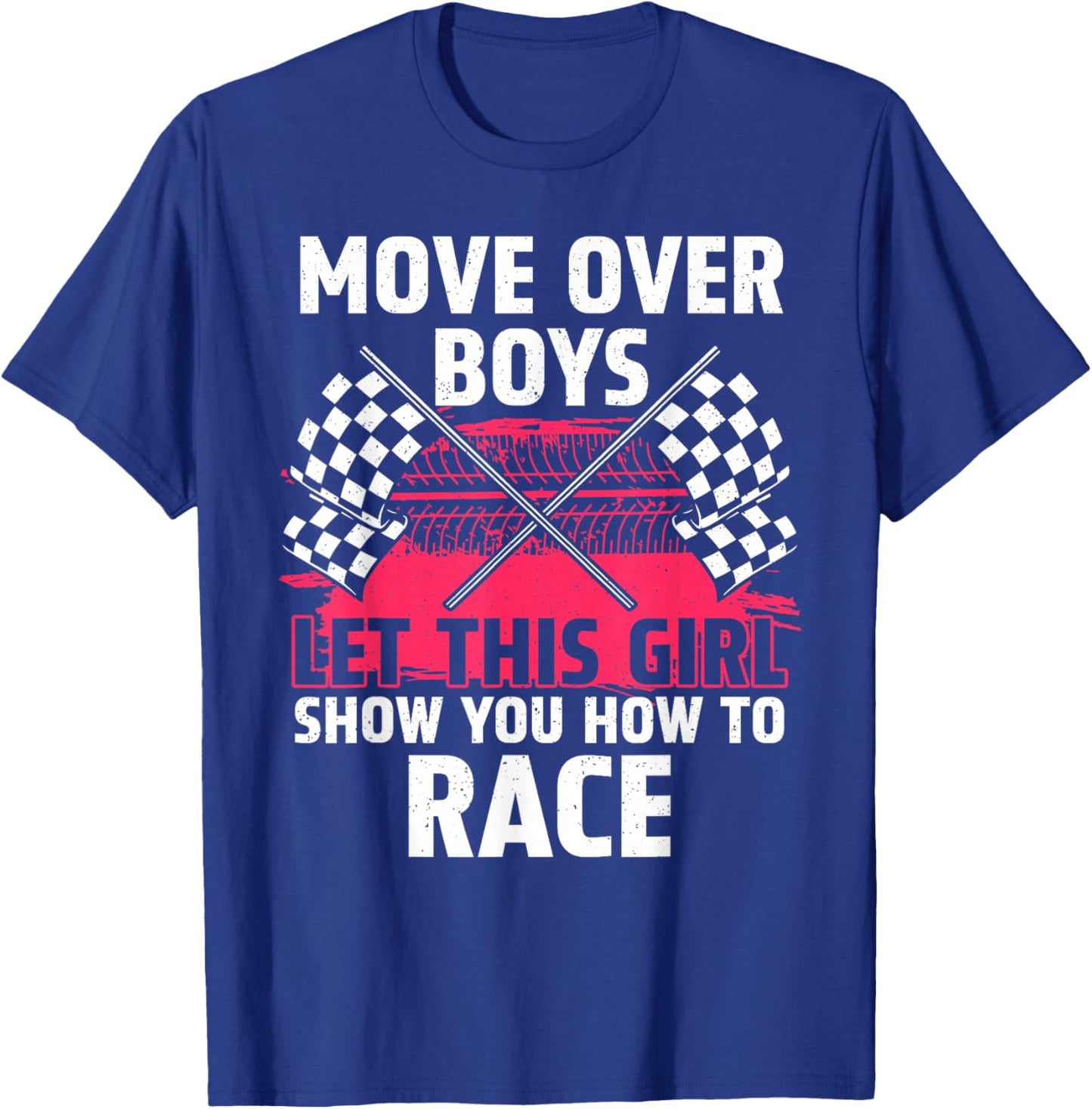 Car Racing Art Girls Race Track Race Car Driver T-Shirt - T-Shirt | Royal
