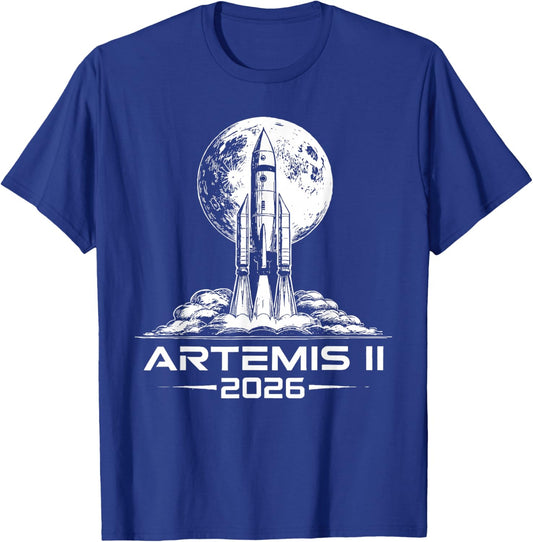 Artemis II Back to the Moon 2026 T-Shirt - T-Shirt | Royal