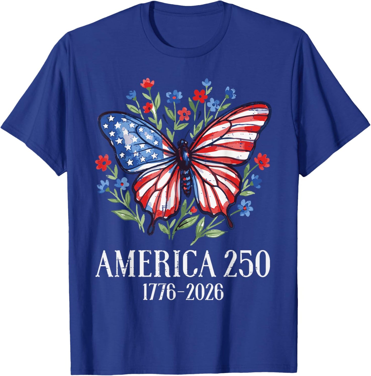 America US Flag 250 1776 2026 250th Anniversary 4th of July T-Shirt - T-Shirt | Royal