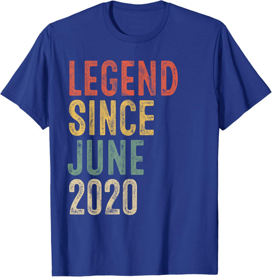 Legend Since June 2020 6th Birthday Boy Girl 6 Year Old T-Shirt - T-Shirt | Royal