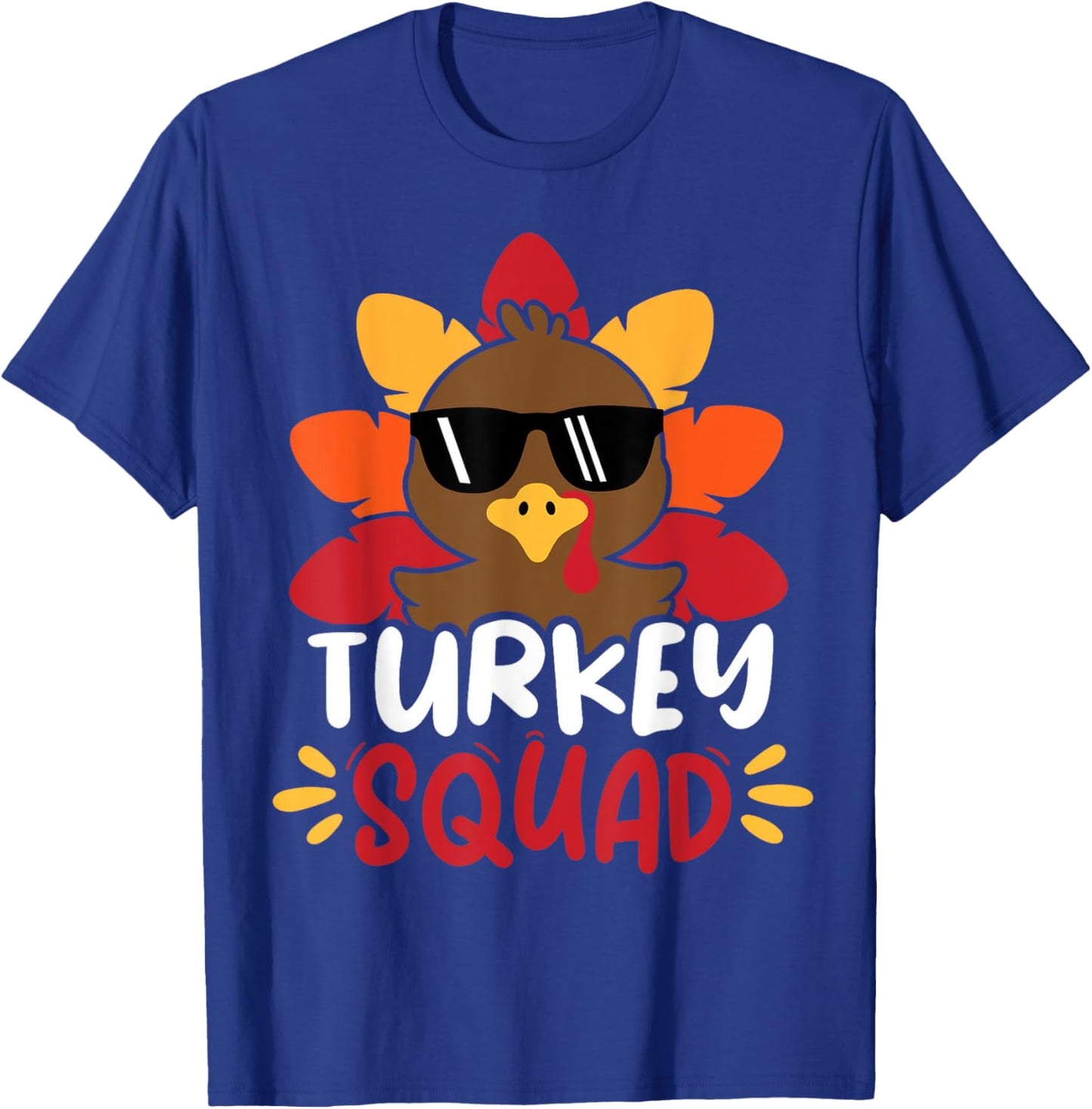 Turkey Trot Squad Little Boys Funny Thanksgiving Toddler T-Shirt - T-Shirt | Royal