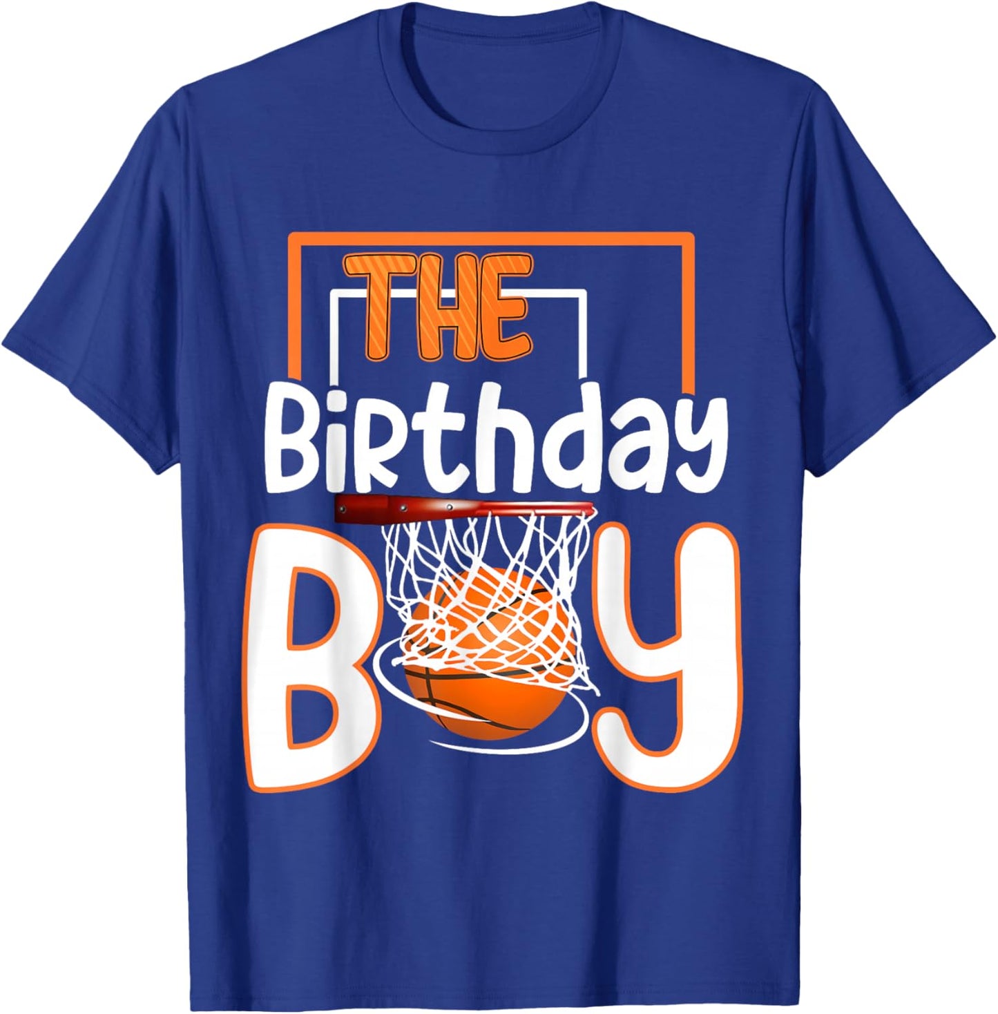 Boy Of The Birthday Basketball Family Matching Bday Party T-Shirt - T-Shirt | Royal