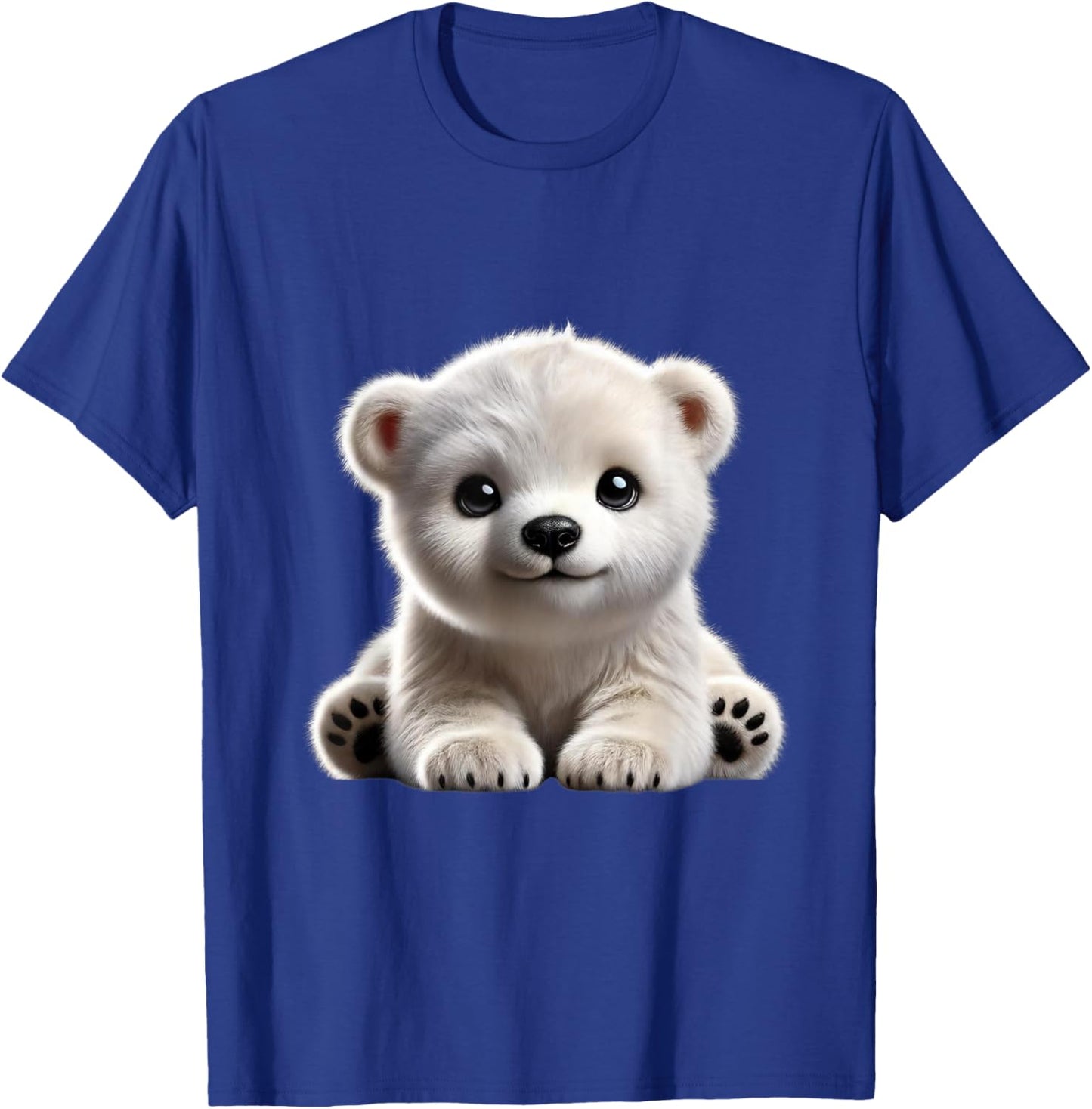 Just Sweet Designs Cute Polar Bear Cub Design , Small, Black T-Shirt - T-Shirt | Royal