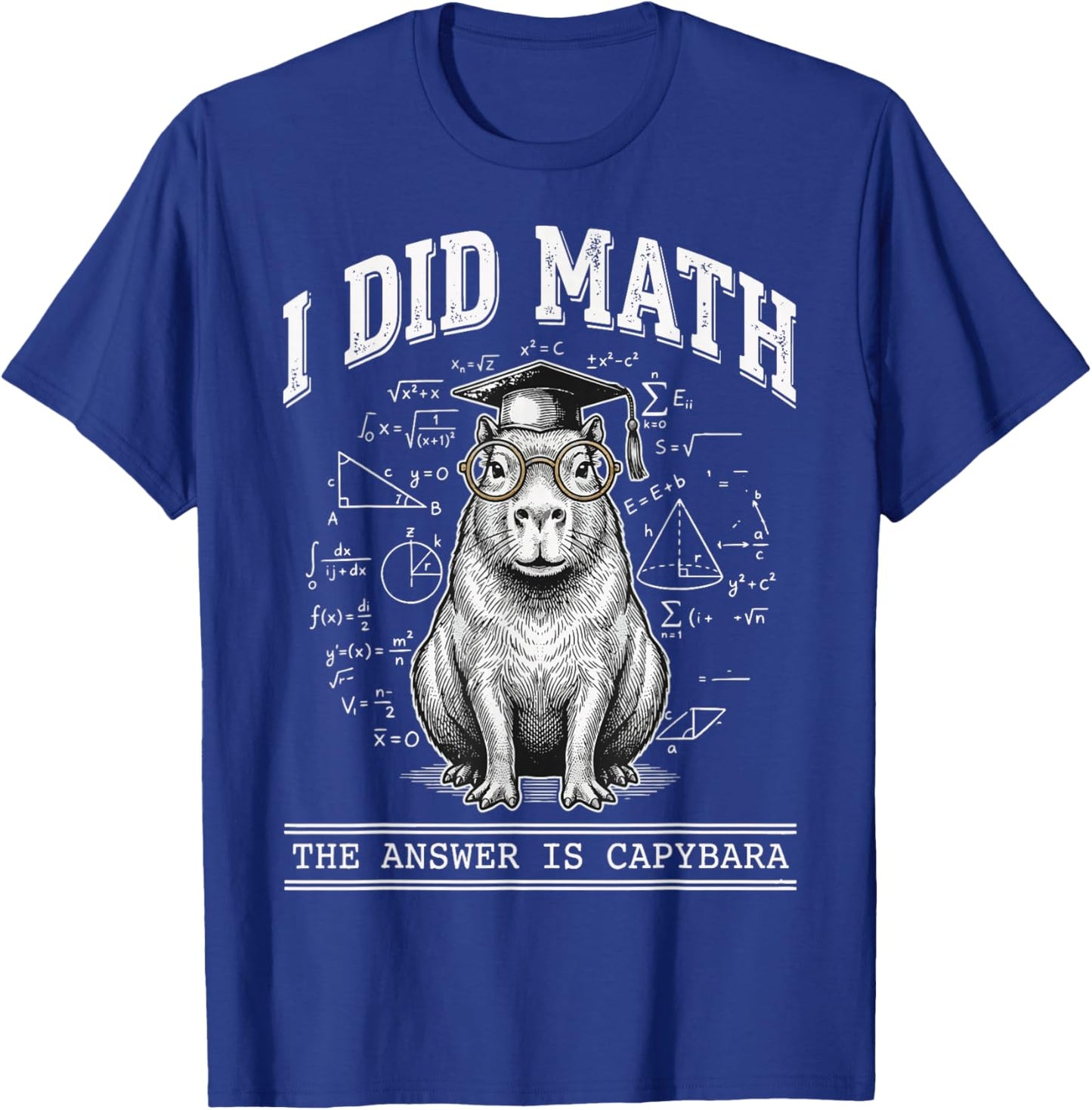 I Did Math The Answer is Capybara T-Shirt - T-Shirt | Royal