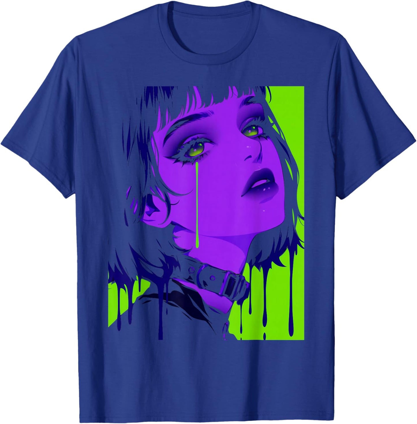 Cybergoth Cybercore Grunge Punk Goth Girl Alt Anime Manga T-Shirt - T-Shirt | Royal