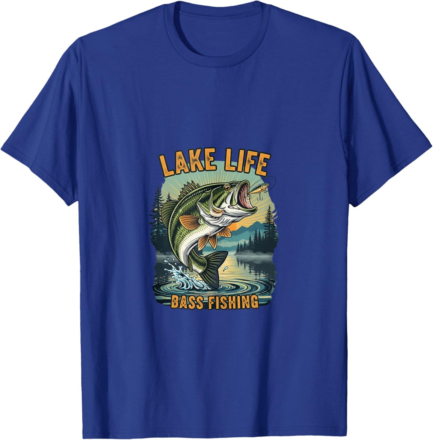 Lake Life Bass Fishing T-Shirt - T-Shirt | Royal